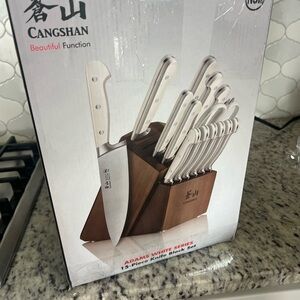 Adams White Series 14 -Piece Knife Block Set - White
